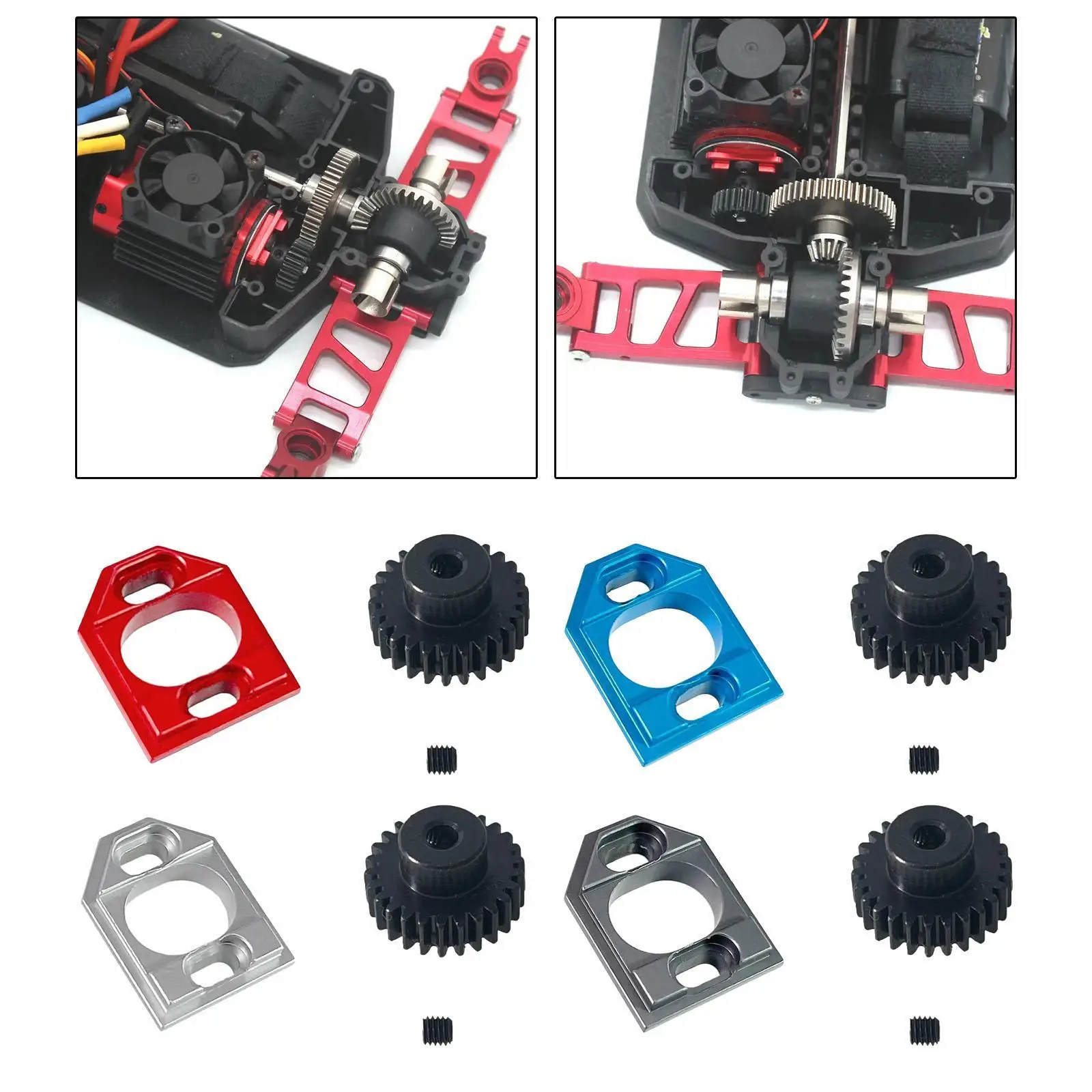

1:14 RC Car Metal Motor Seat Multipurpose DIY Modified Motor Gear for 14210 14209 Remote Control Vehicle 14211 Replacements