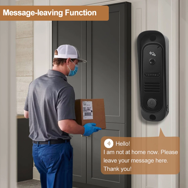 1080P WiFi Video Intercom System IP Video Door Phone Smart TUYA APP Camera Doorbell with WDR PIR Video Recording  Door Bell