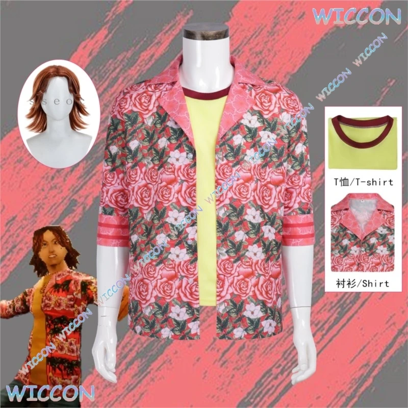 

Game Mouth-washing Cosplay Daisuke Cosplay R-shirt Daisuke Cos Wig Intern Men Cosplay Men Halloween Party Roleplay