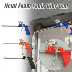 PU expanded foam metal caulk grab construction site foaming agent 70mpa portable wall seam filling sealant foam gun tools