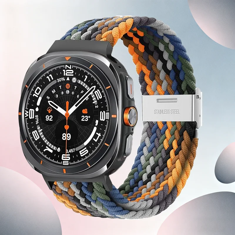 Band for Samsung Galaxy Watch 8/8 Classic/Ultra 40mm 44mm 46mm 47mm Braided Elastic Sport Bracelet Correa Galaxy Watch 8 Band