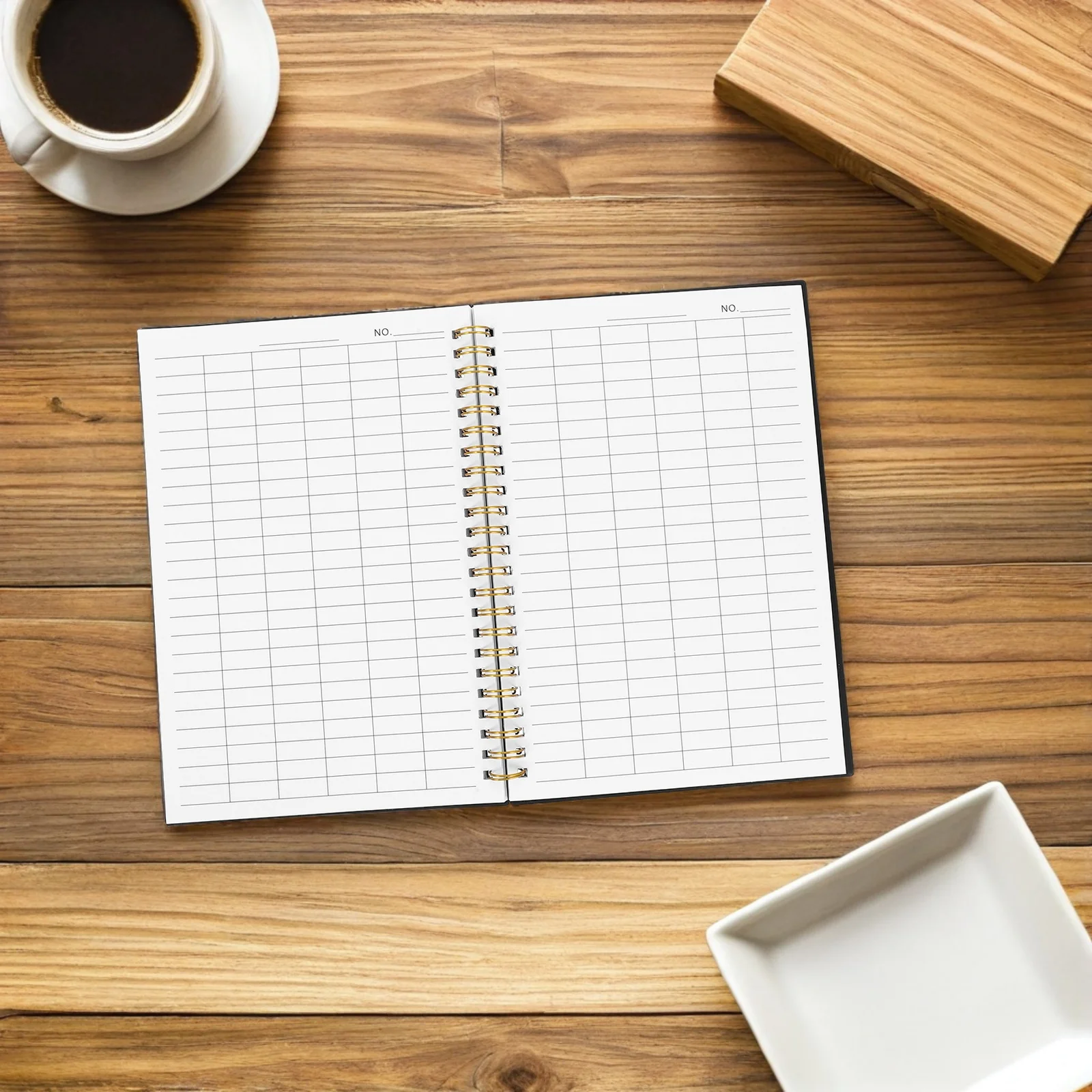 2Pcs Horizontal Lined Ledger Book PP Cover Budget Notebook Planner Home Business Expense Tracker Personal Finance Income Log