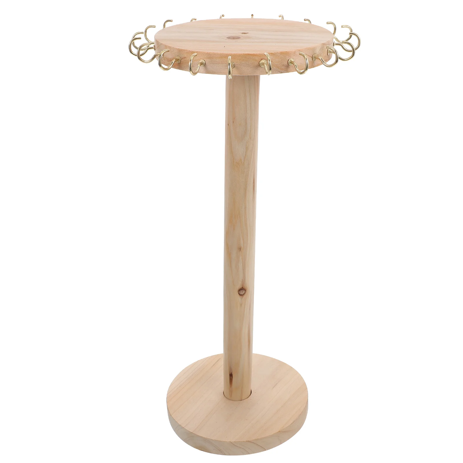 

Wooden Jewelry Rack Desktop Jewelry Holder Stable Durable Stand for Earrings Necklace Bracelets Organizer Display Storage