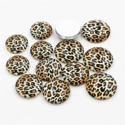 8 10 12 14 20 25mm Leopard Handmade Photo Glass Cabochons