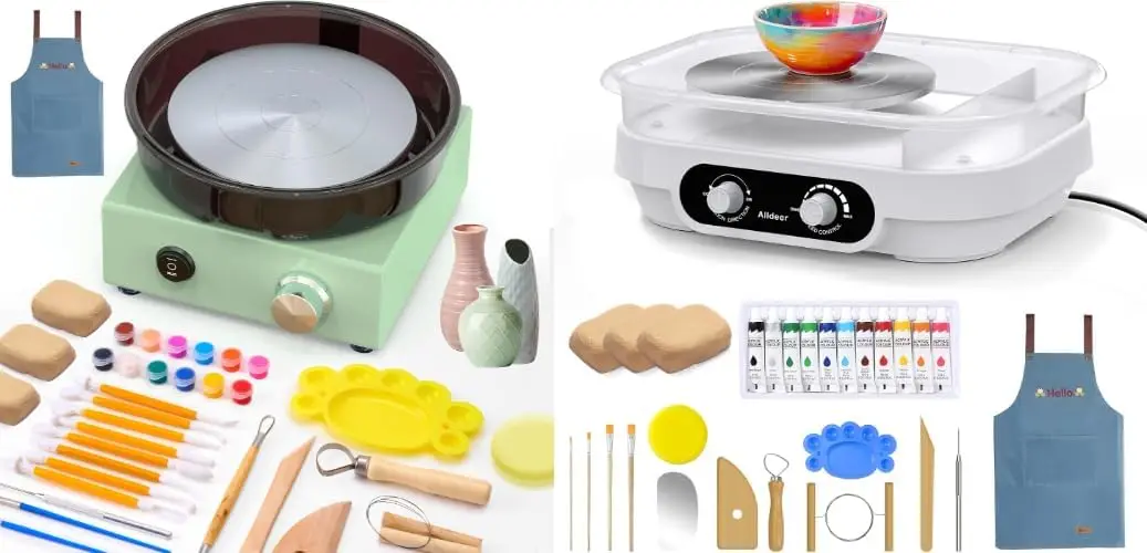 

Pottery Wheel for Kids & Adults, 6" Turntable, Two-Way Rotation, Mini Ceramic Machine