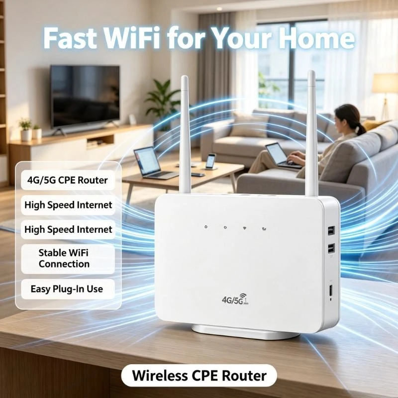 外部アンテナ対応の4g-wi-fiルーターは、遠隔勤務や家族の日常の屋内ネットワークニーズに対応する300mbps接続を提供します。