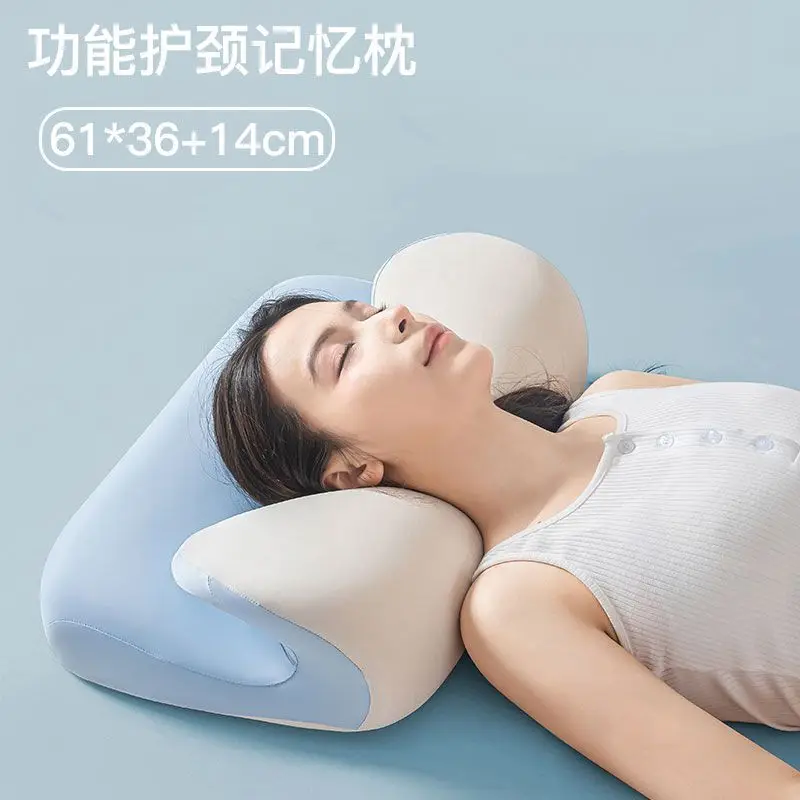 Ergonomic Cervical Memory Foam Pillow Orthopedic Neck Support Contour For Side Back Stomach Sleepers Pain Relief Soft Breathable