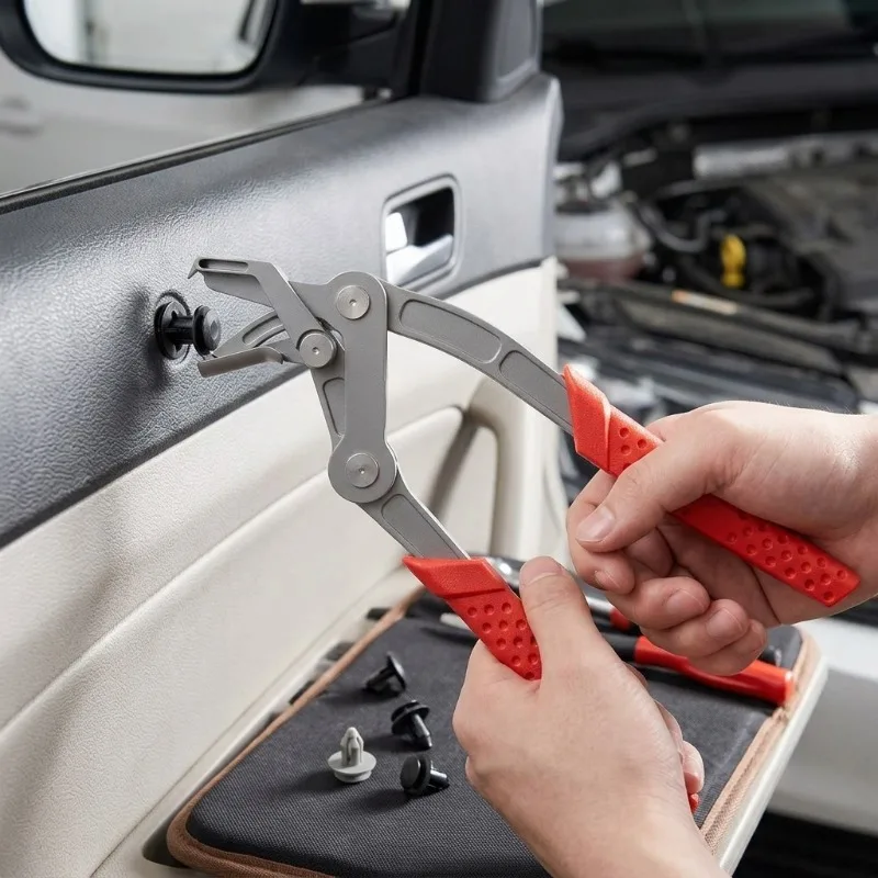 

Automotive Interior Disassembly Car Door Trunk Plastic Rubber Round Nail Puller Professional Repair Tool Trim Panel Removal Tool