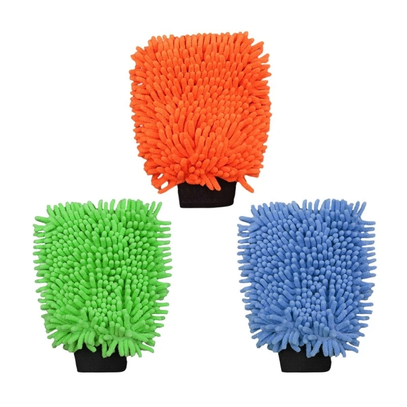 

Car Wash Mitts, Microfiber Washing Gloves for Effective Washing Thick Cleanings Glove Car Waxing Detailing Brush Dropship