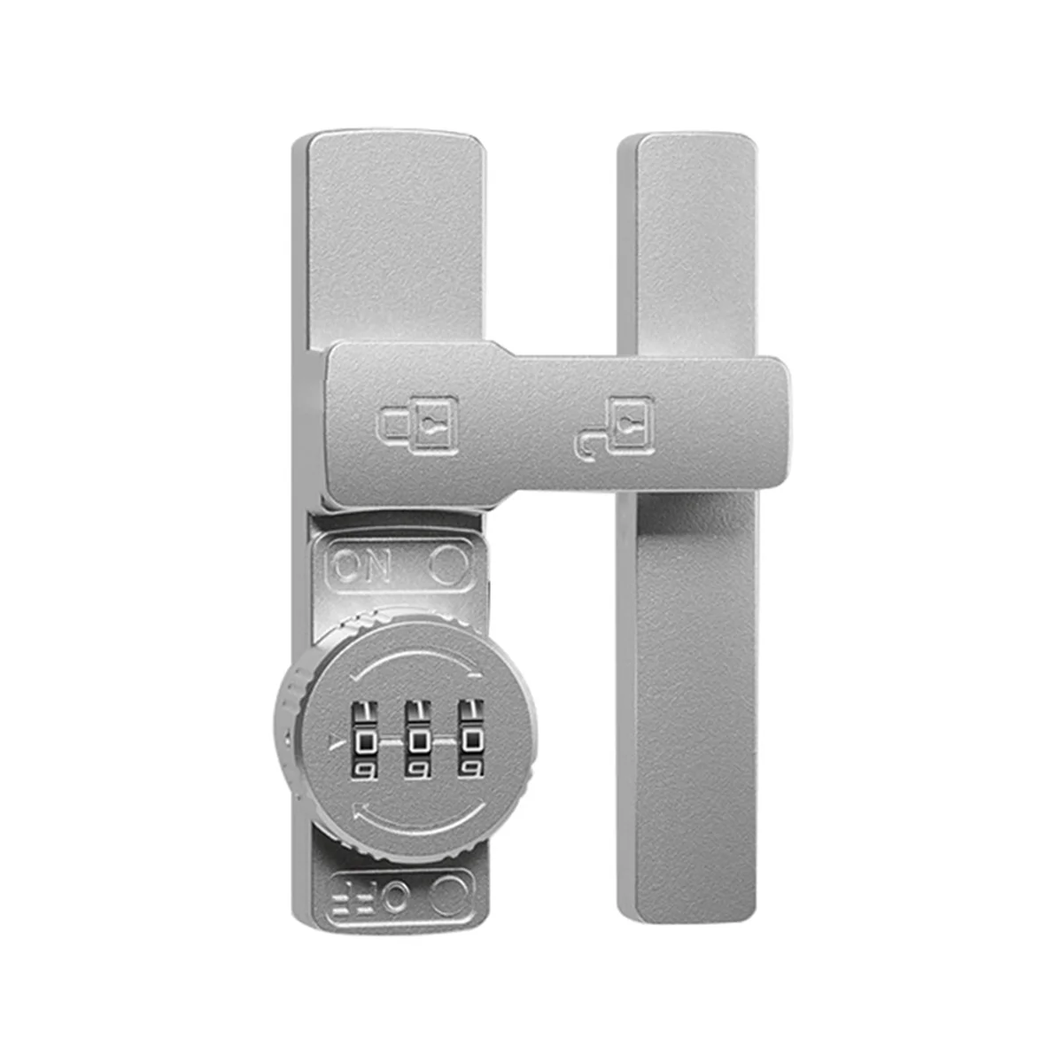 Door Latch 180 Degrees Sliding Door Lock Password Lock Interior Door Bolt Free-Punch Anti-Theft Door Lock Bolt B