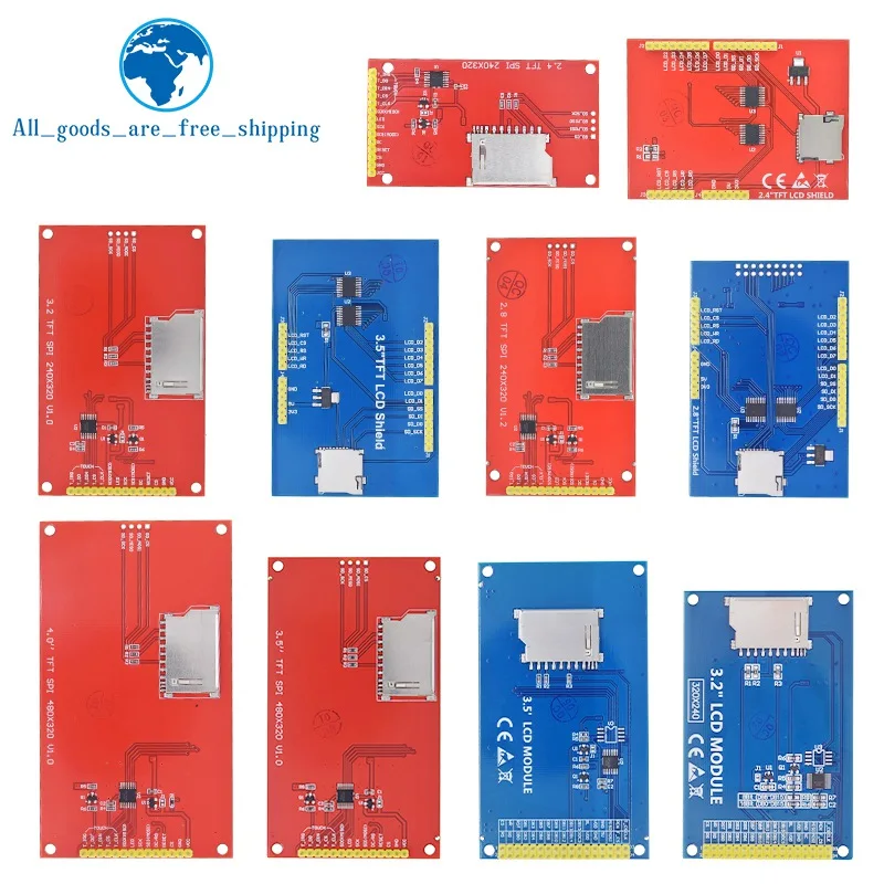 2.4/2.8/3.5/4.0Inch SPI TFT LCD Screen Colorful Touch Display Module Interface SPI ILI9341 ILI9488 480*320 240*320 For Arduino