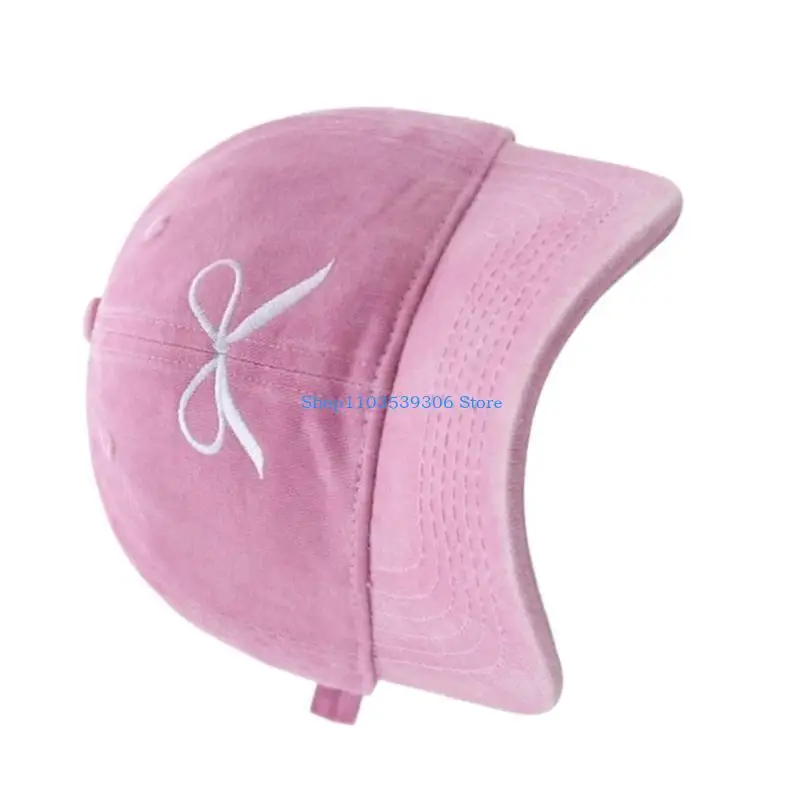400A Modern Baseball Hat Casual Summer Sport Headwear Embroidered Bow Embroidery Bow