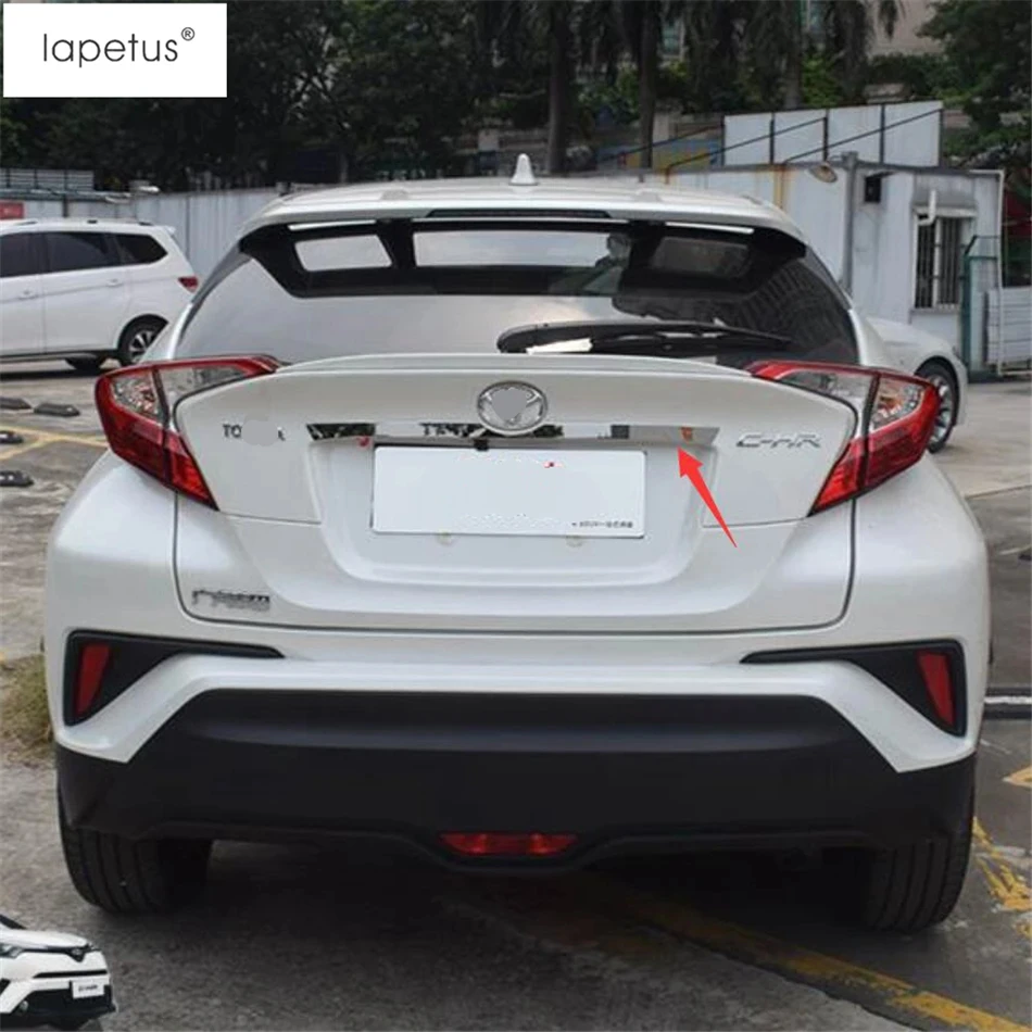 Car Rear Trunk Tail Gate Back Door Strip Decoration Cover Trim Fit For Toyota C-HR CHR 2016 - 2022 Stainless Steel Accessories