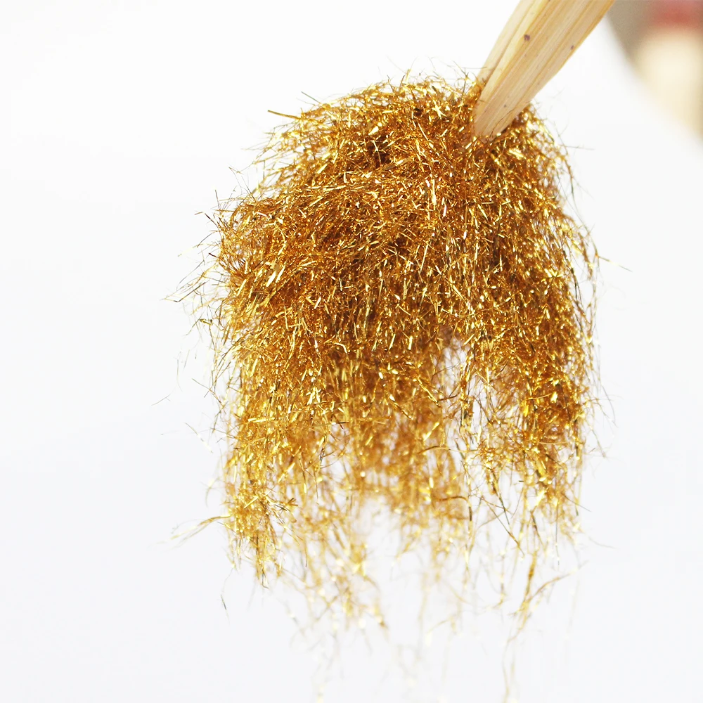 

1kg Gold Foil Thin Wire Taiwan Imitation Gold Leaf Tinsel for Wall Furniture Gilding Painting Glass Nail Crafts Home Decoration