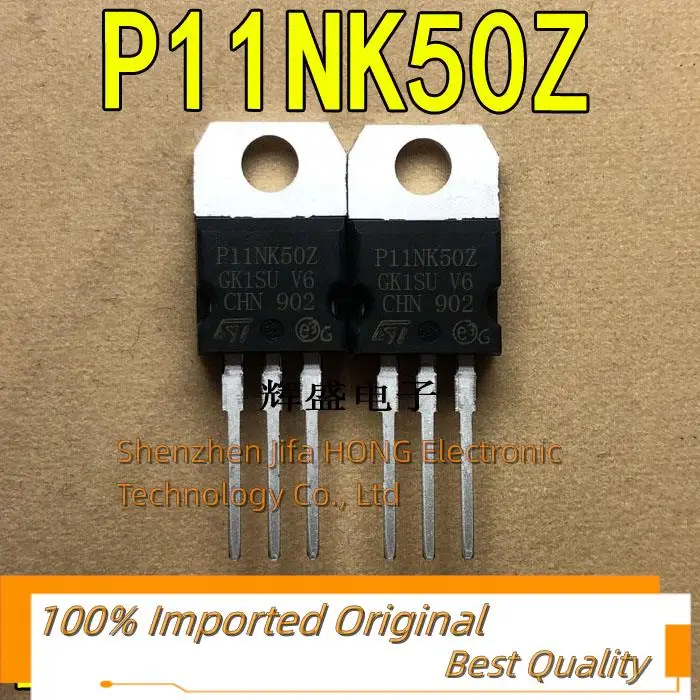 10PCS/Lot  P11NK50Z STP11NK50Z ST TO-220 N-Channel MOSFET 10A 500V  Best Quality