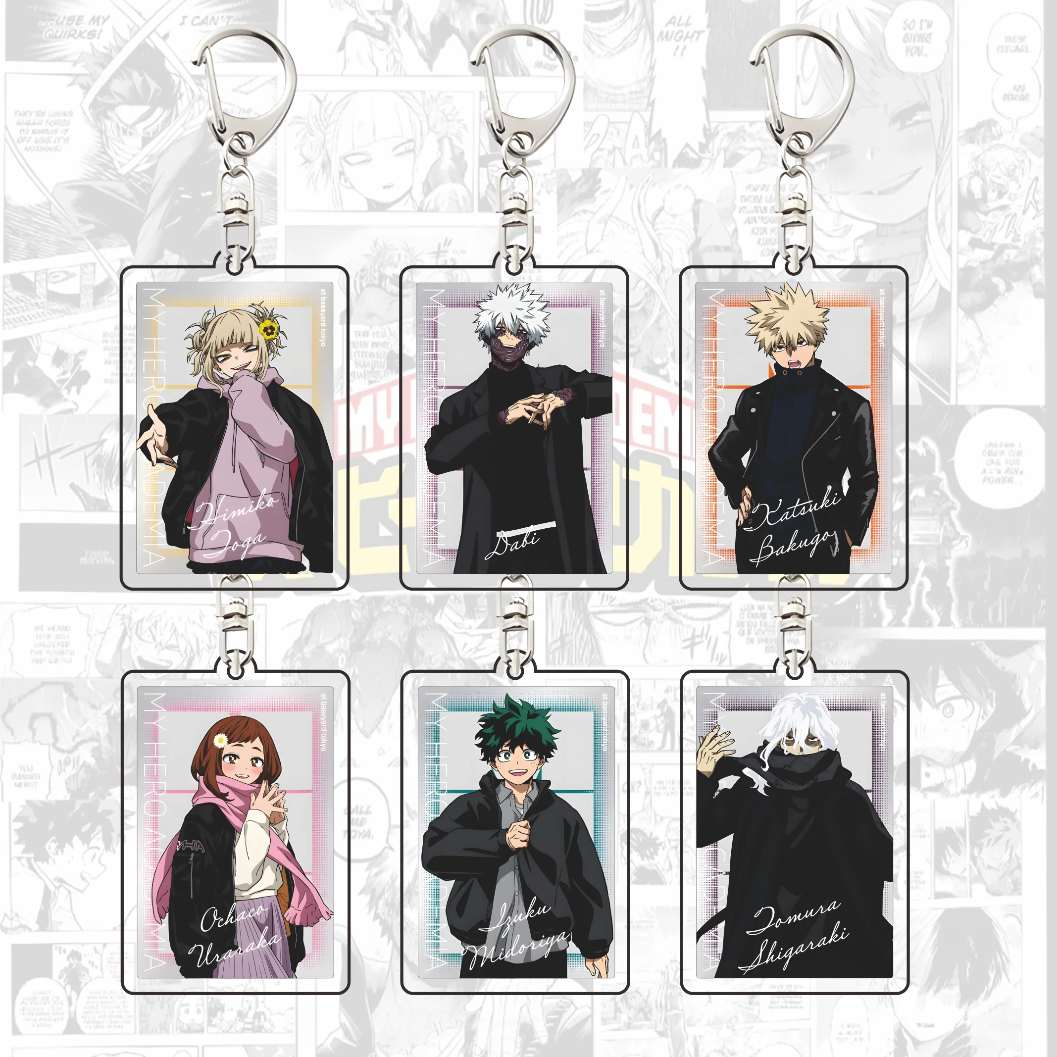Llavero de PU y Acrílico de My Hero Academia, Colgante de Bakugou, Todoroki, Kirishima Denki, Jiro, Regalo Coleccionable para Fans del Anime, Regalo de Cumpleaños