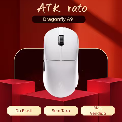 Atk libélula a9 ultra mouse paw3950 2 modos mouse sem fio 8000hz leve gaming ratos acessórios para pc para fps gamer personalizado