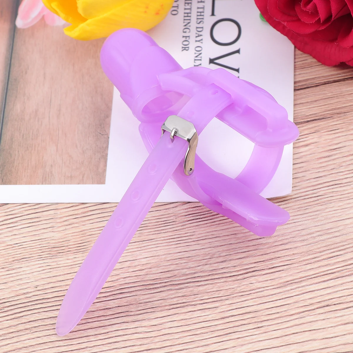 غطاء إصبع مضاد للعض، عضاضة من السيليكون للأطفال، عضاضة قابلة للتعديل للأطفال الرضع من عمر 6 أشهر+ أرجواني #1