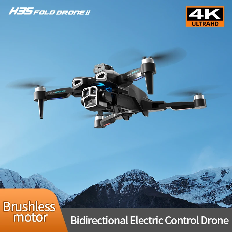 Profissional RC Drone para Crianças, Evitar Obstáculos, Regulação Bidirecional, Câmera HD 4K, WIFI, Dobre 360, 2.4G, H35 Max, Brinquedos