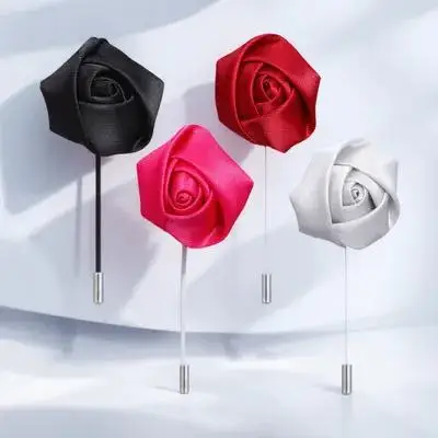 

4 Pcs Brooch Boutonniere for Men Brooches Fashion Pin Lapel Suit Suits Male Gold Bridegroom