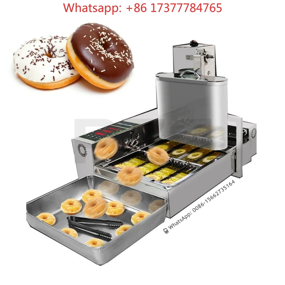 4 Rows Mini Donut MakerDonut Electric Frying  Automatic Digital Doughnut Making Donut Fryer