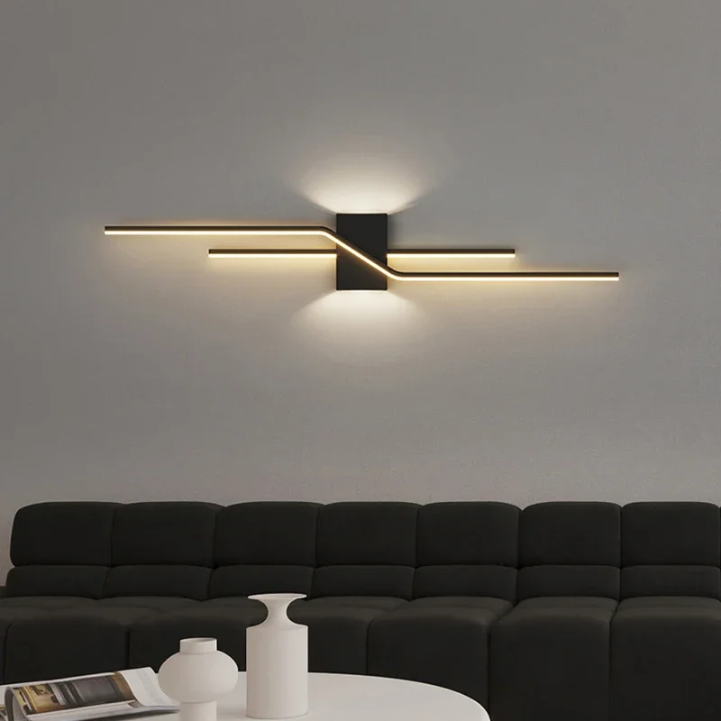 Lámparas de pared LED modernas para sala de estar, comedor, dormitorio, mesita de noche, porche, pasillo, Luces de decoración del hogar, iluminación interior, blanco y negro