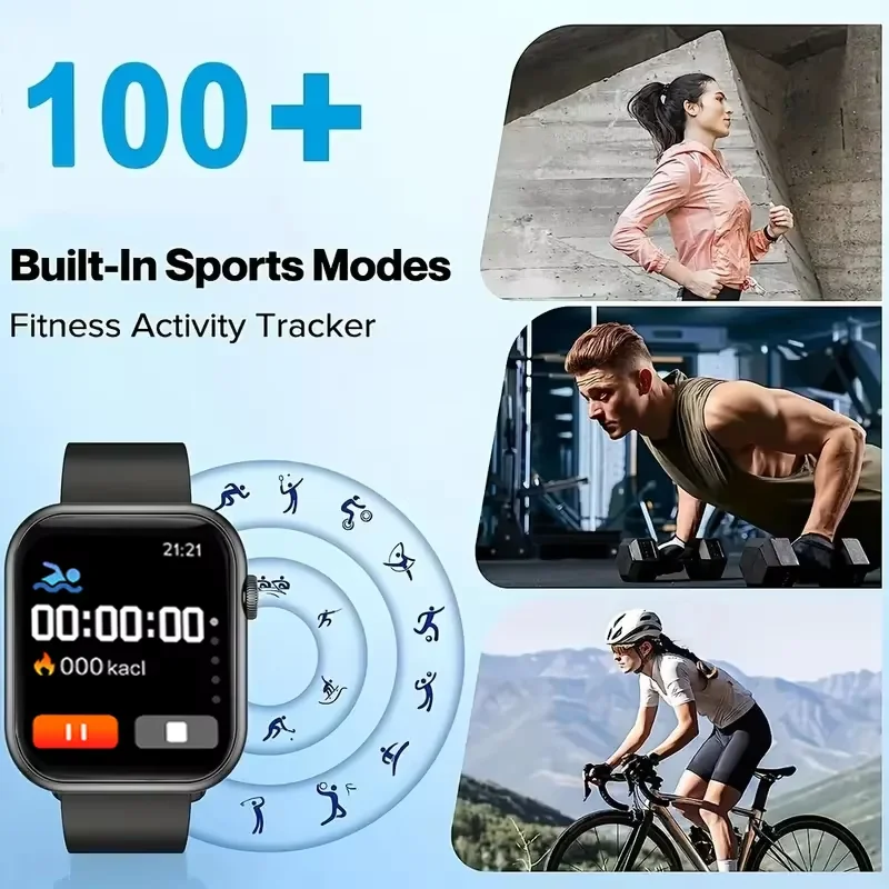 2026 New Smartwatch For Men Android IOS 1.73" Screen Bluetooth Call Blood Oxygen Pressure Monitoring Smart Watch Women image 3