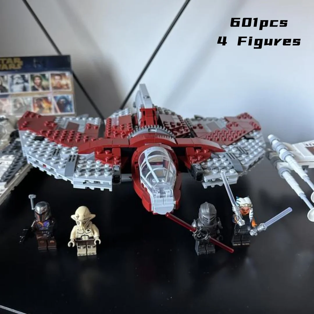 

2026 675 деталей Модель космического корабля T-6 Асоки Тано из Star Wars, совместимая с 75362, конструктор, креативные строительные блоки, игрушка, подарок для детей