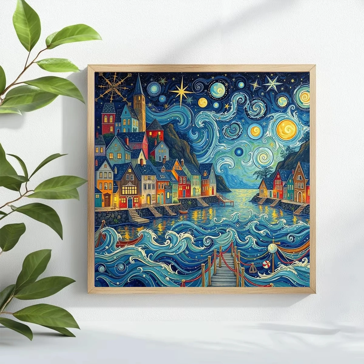 

Fantasy Town 500PCS/1024 PCS Jigsaw Puzzles Portrait Relaxing Family Activity Games for Living Room Home Decor Gift Frameless