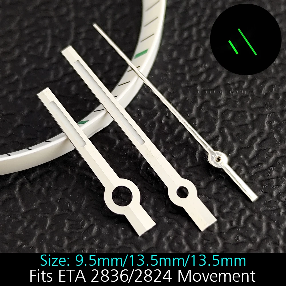 High Quality ETA-Series Hands Green Super Luminous Fits ETA 2824 2892 2836 2834 Movement Watch Accessories Watches For Men