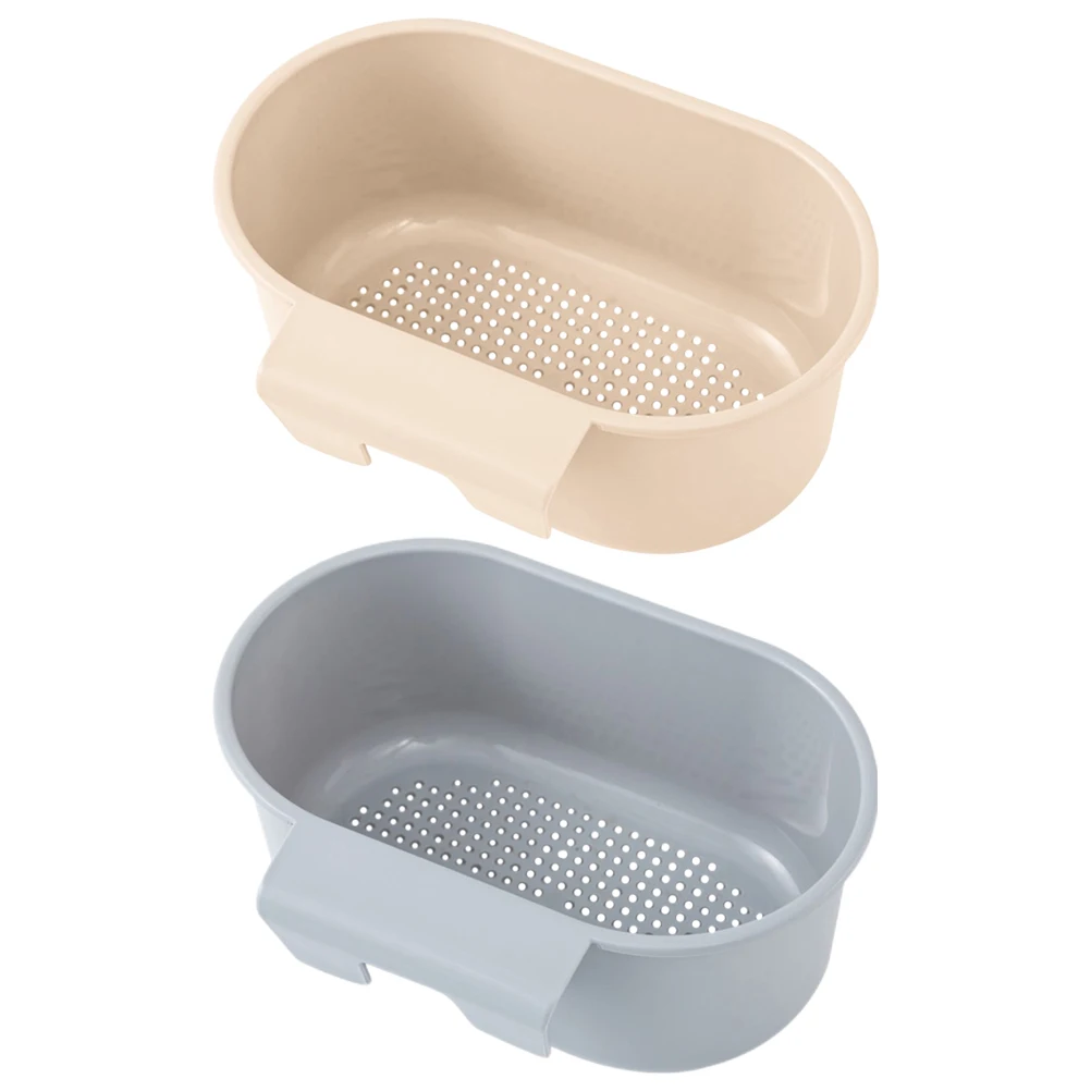 

2Pcs Kitchen Sink Drain Basket PP Safe Prevent Residues Garbage Filter Water Wash Fruits Vegetables Storage Tools Sponge