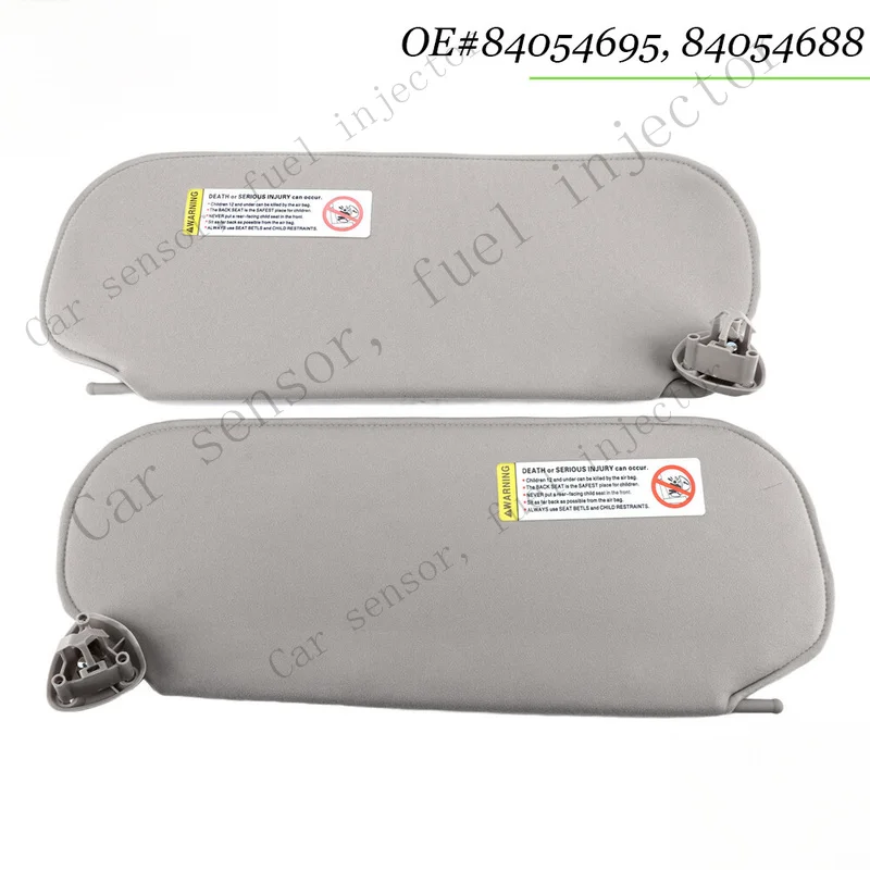 Q+ Pair Gray Left Right For Chevy Express GMC 1500 2500 2009-14 Sun Visor