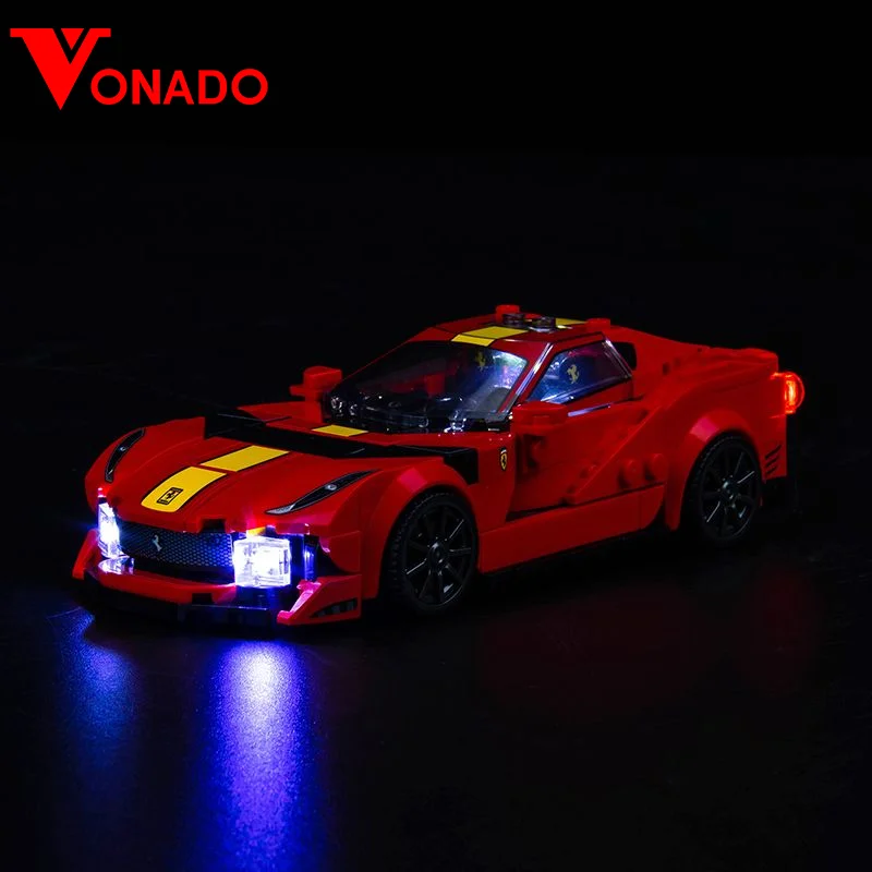 Vonado LED Light For 76914 Ferrari 812 Competizione Lighting DIY Toys (Not ​Include the Model)