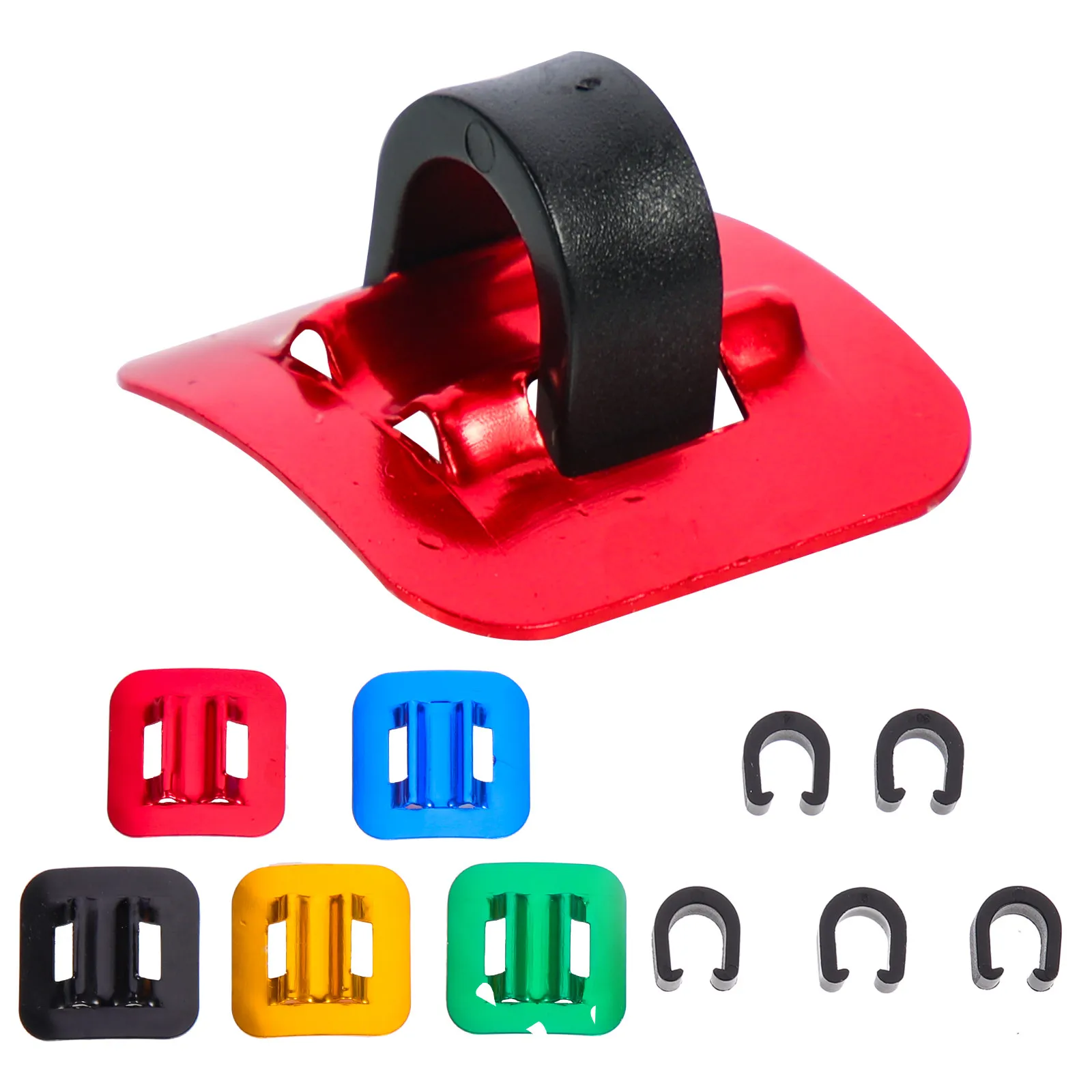 6Pcs Bike Cable Clip Strong Adhesive Plastic C Buckle Brake Derailleur Wire Holder Shifting Housing Hose Guide Line Fixing