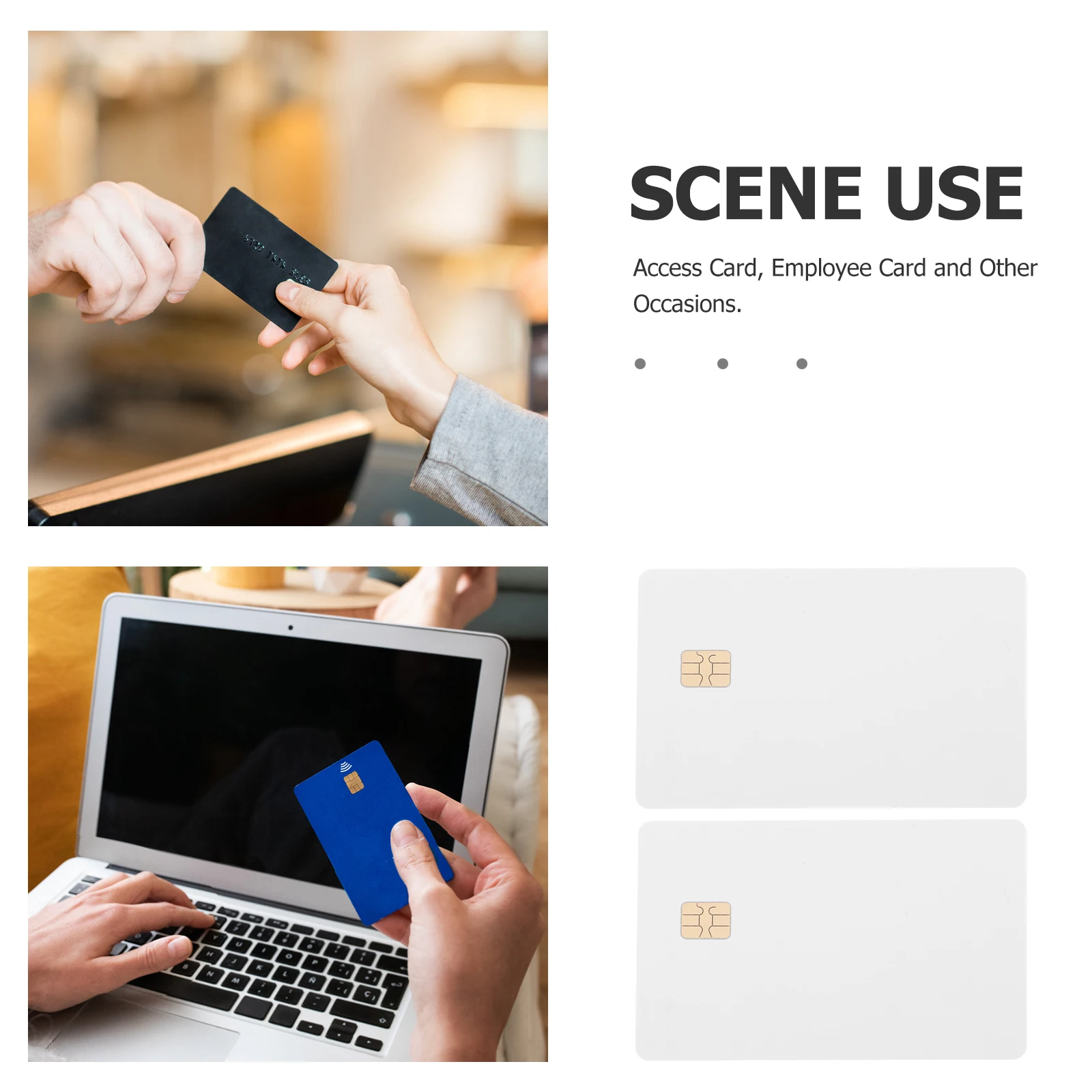 8 Pcs Ic PVC Cards for Printing Card Blank Programmable Double Side Business Cards