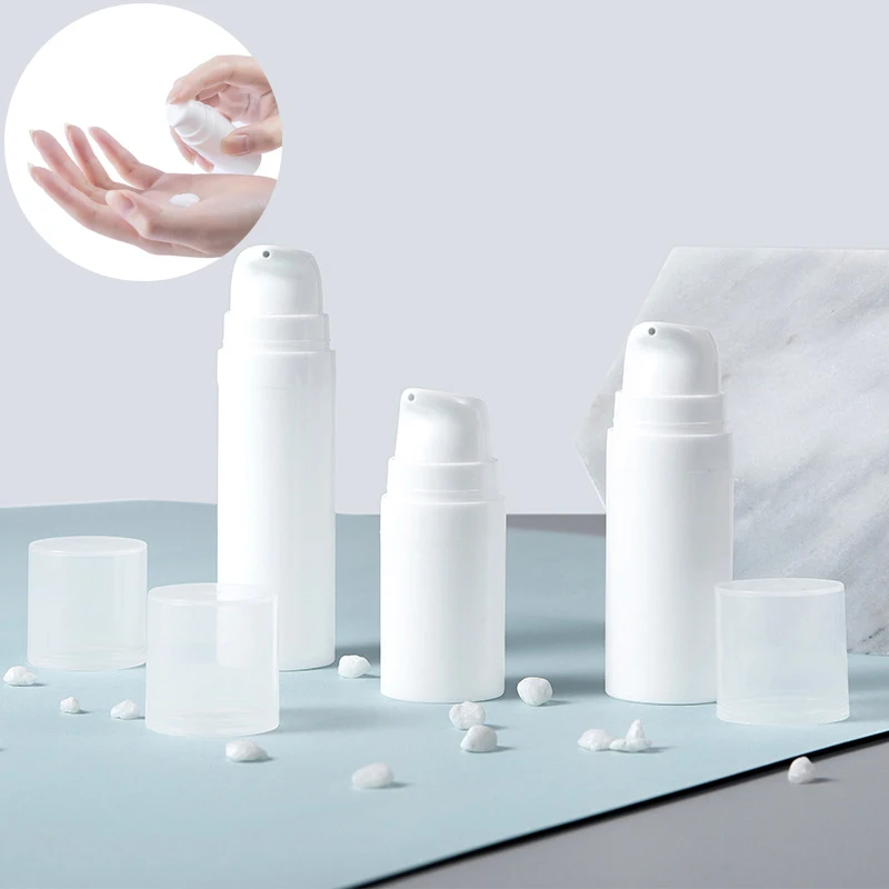 Portable Vacuum Cosmetic Bottles Refillable PP Duckbill Pressing Lotion Bottle Lotion Dispenser Cream Container Travel Bottling