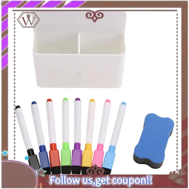 ABBG-Магнитный держатель маркера для сухого стирания, Магнитный держатель маркера для доски, 8 шт. Магнитные маркеры для сухого стирания