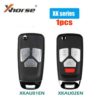 1pcs/lot Xhorse XKAU01EN Universal VVDI Wire Remote Key XKAU02EN 3/4 Buttons Car Remote Key for Audi VVDI Mini Key Tool VVDI2