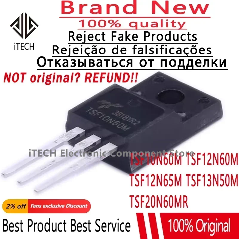 10pcs/lot Original TSF10N60M 10N60 TSF12N60M 12N60 TSF12N65M 12N65 TSF13N50M 13N50 TSF20N60MR 20N60 R TO-220F New and Genuine