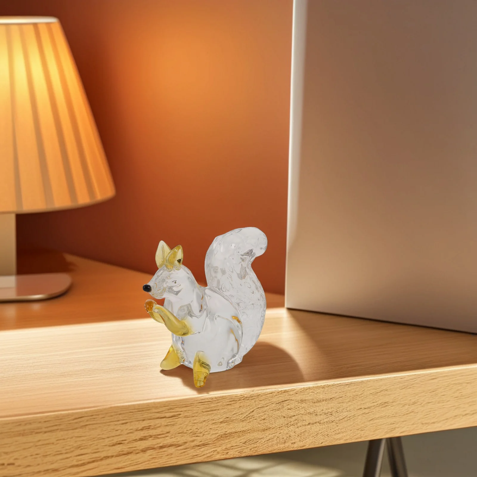 

Home Decor Crystal Squirrel Garden Figurine Animal Desktop Ornament Dog Statues Outdoor