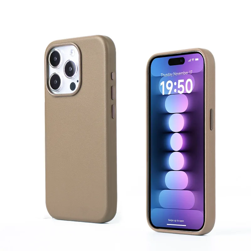 2024 Luxury Leather For iPhone 15 Pro Max Plus Strong Magnet Case For Magsafing Cover Wireless Charging Drop Protect Covers