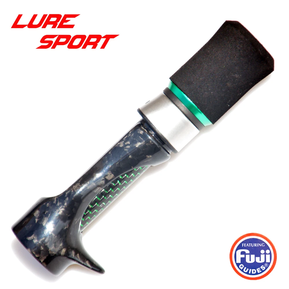 

LureSport Forge Pattern Carbon Body FUJI DPS16 KDPS Nut EVA Cap HollowOutReel seat 11.5cm cast Rod Building Component DIY