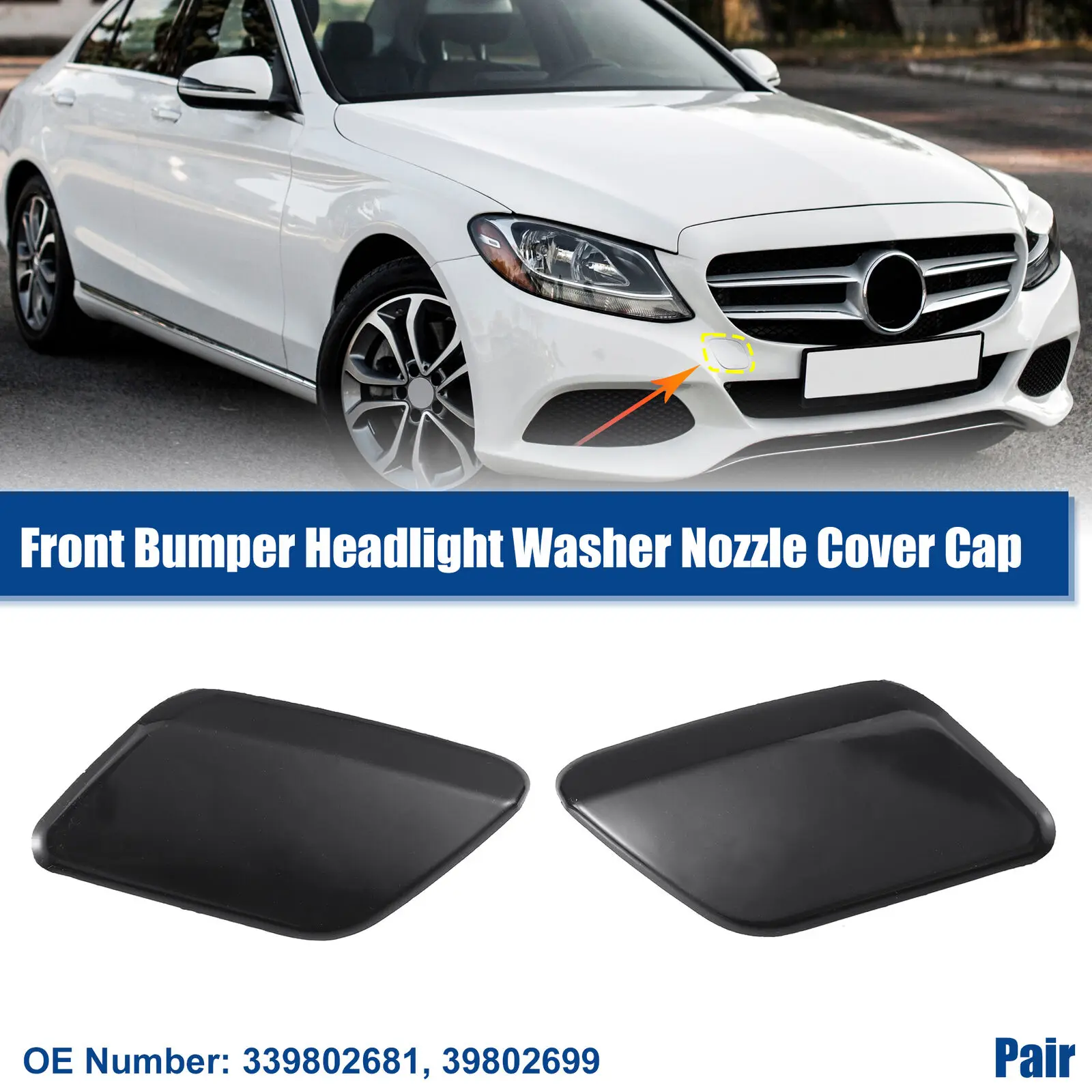 

Front Bumper Headlight Washer Nozzle Cover Fit For Volvo S60 V60 2011 2012 2013 39802681 39802699