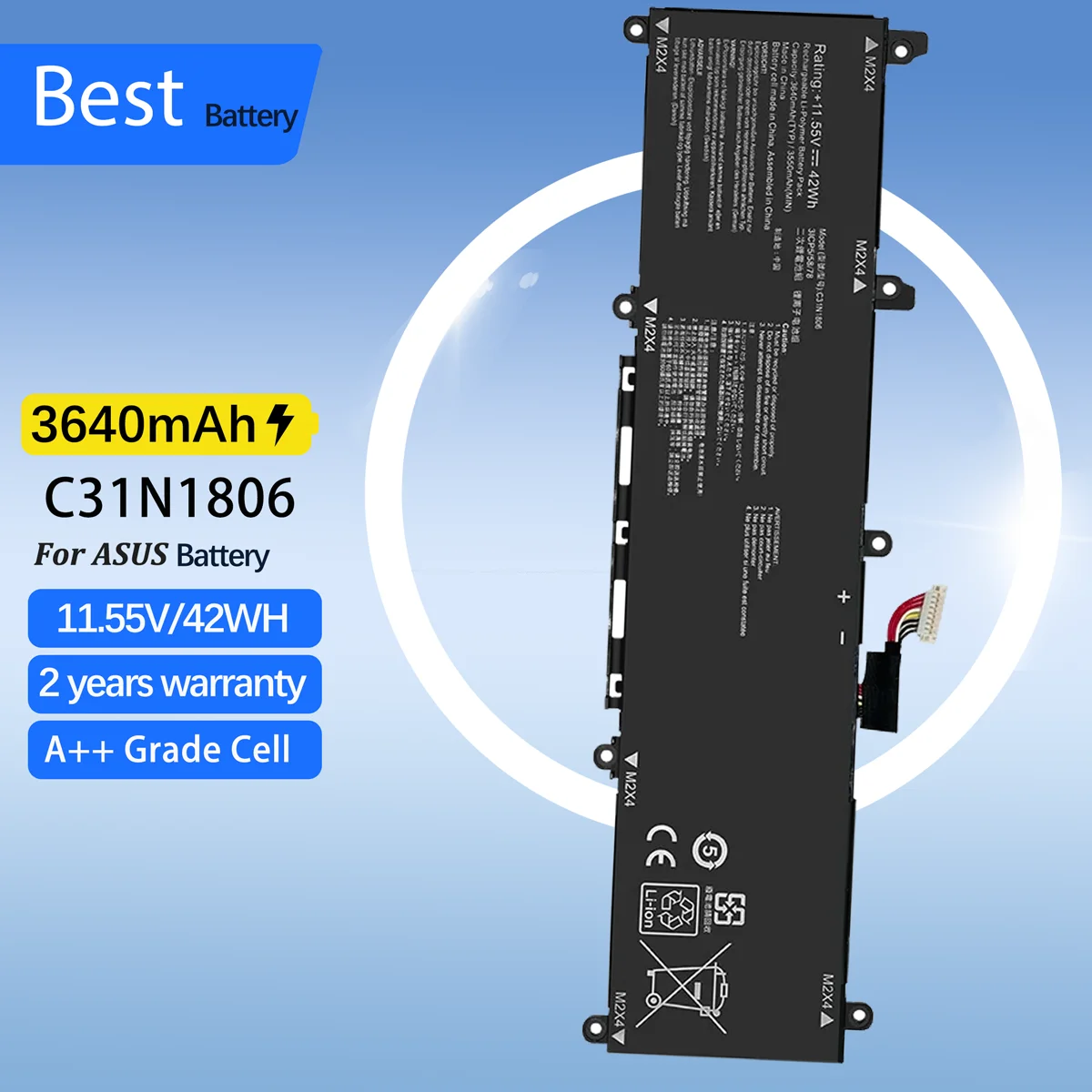 

NEW C31N1806 Laptop Battery For ASUS VivoBook S13 S330F S330UA S330FN S330FA X330FA X330FL X330UA K330 R330 ADOL K330FA X330FA