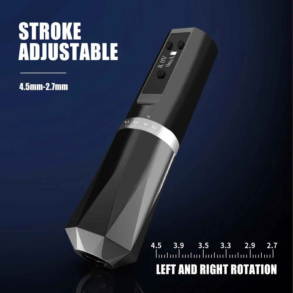 

Yilong новая профессиональная беспроводная ручка для татуировки, устройства для перманентного макияжа, регулируемый ход, 2,7-4,5 мм, художник