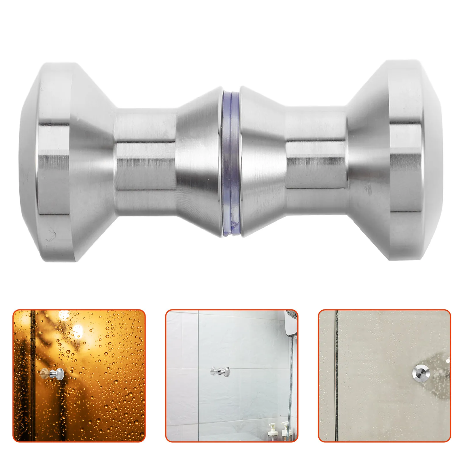 

Stainless Steel Shower Glass Door Handle Replacement Modern Slim Design for Sliding Glass Shower Doors Bathroom Pull Hardware