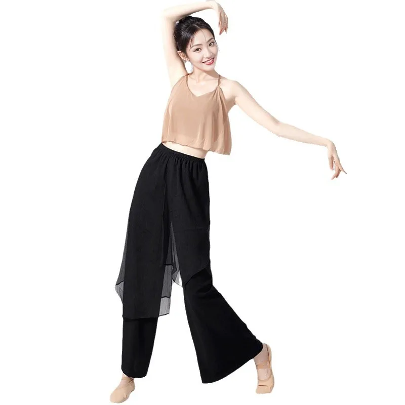 Dance pants culottes modern dance practice clothes women's loose new performance clothes classical Chinese dance irregular