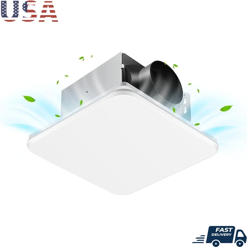 110 CFM الحمام مروحة العادم سوبر هادئة توفير الطاقة مروحة تهوية السقف سهلة التركيب موصل القناة المنزل مكتب فندق