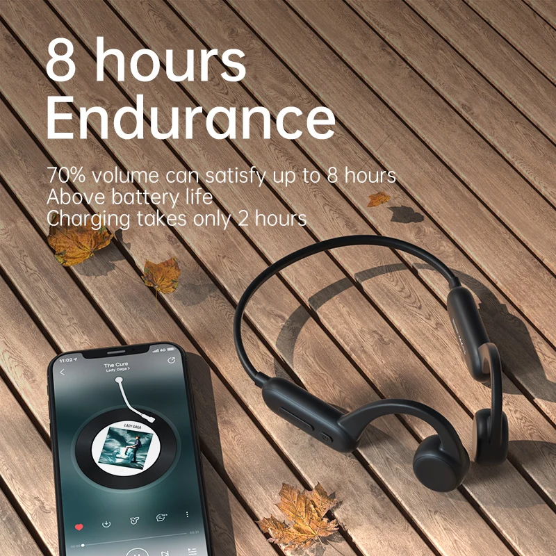 Bone Conduction Earphone Open Ear Headphones MP3 Player Built-in 8G/32G Memory Bluetooth 5.0 IPX8 Waterproof for Swimming Diving