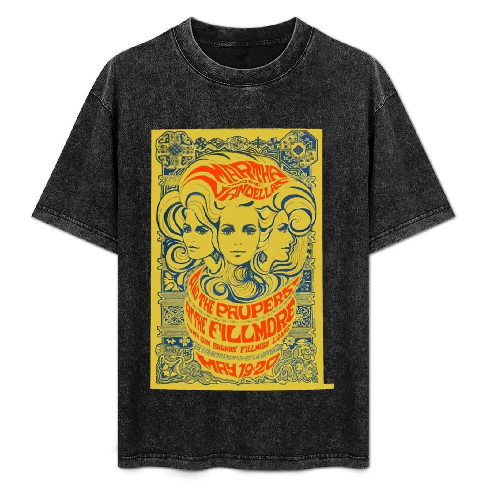 Camiseta restaurada de Martha and the Vandellas Live at the Fillmore 1969, camiseta elástica cómoda
